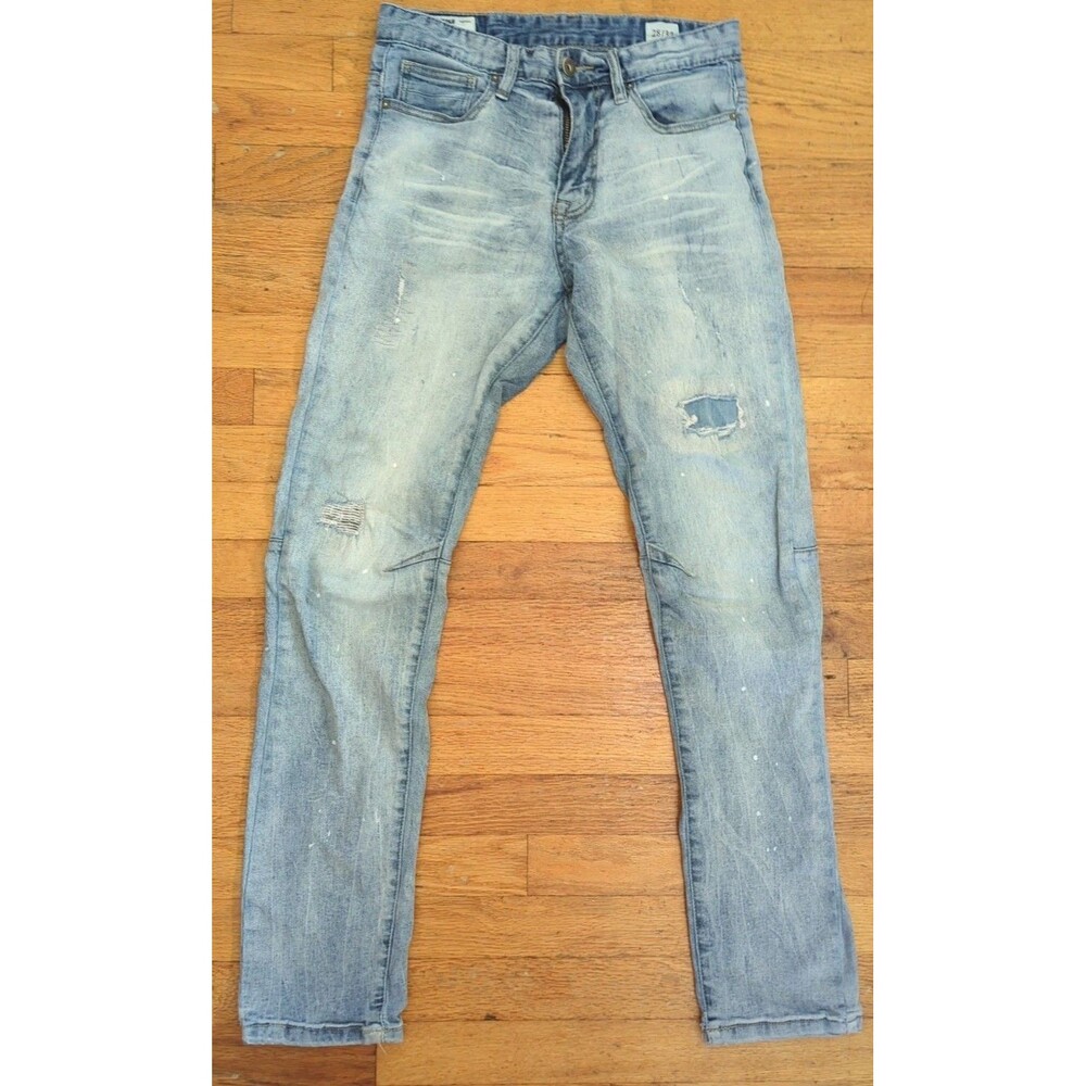 Smoke Rise Jeans Style RN# 82930 Men’s Size 28x32 Acid Ripped Distressed EUC